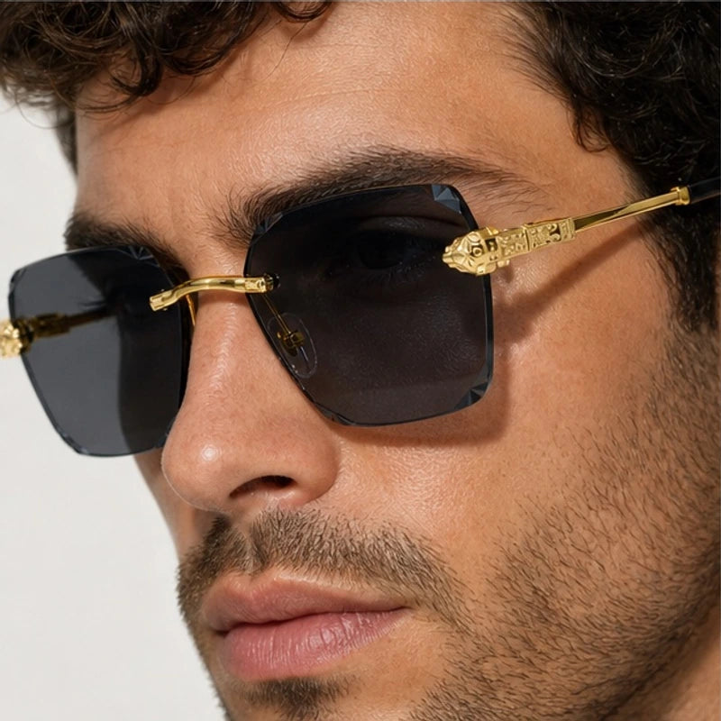 Cressida Rimless Shades - Onyx - rimless sunglasses - Eric Muller - Image 3