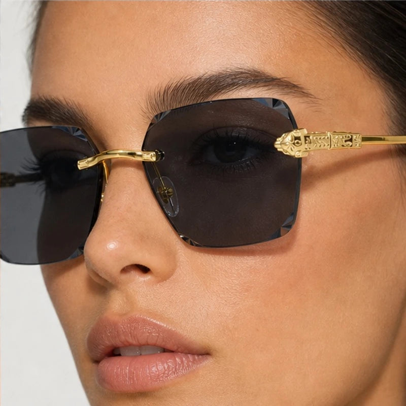 Cressida Rimless Shades - Onyx - rectangular frames - Eric Muller - Image 4