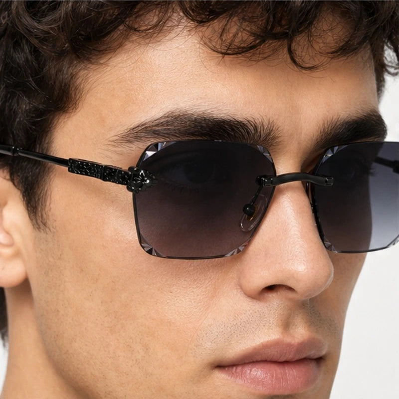Cressida Rimless Shades - Graphite - rimless sunglasses - Eric Muller - Image 3