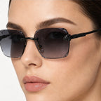 Cressida Rimless Shades - Graphite - rectangular frames - Eric Muller - Image 4