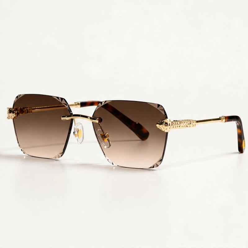 Cressida Rimless Shades - Mocha - Sunglasses - Eric Muller - Image 1