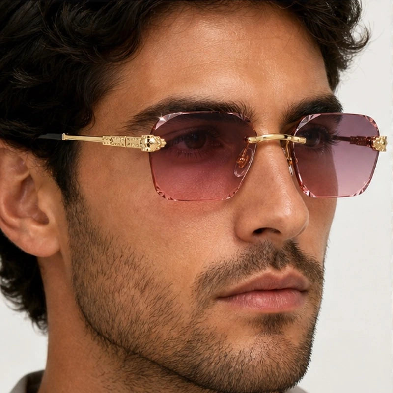 Cressida Rimless Shades - Blush - rimless sunglasses - Eric Muller - Image 3