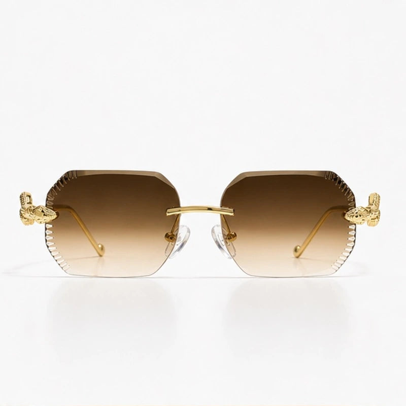 Cyrus Rimless Shades - Amber - sunglasses - Eric Muller - Image 2