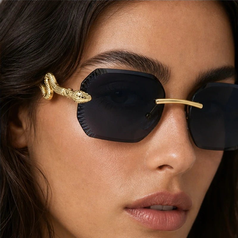 Cyrus Rimless Shades - Onyx - rimless sunglasses - Eric Muller - Image 3