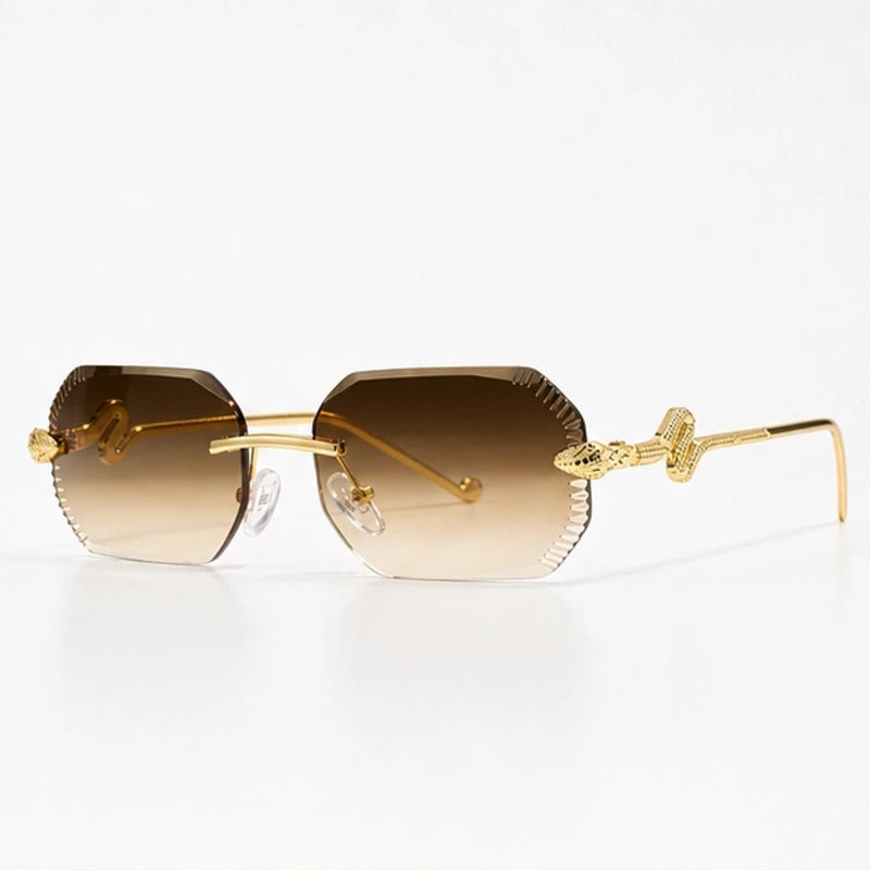 Cyrus Rimless Shades - Amber - Sunglasses - Eric Muller - Image 1