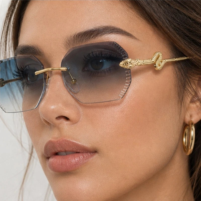 Cyrus Rimless Shades - Slate - rimless sunglasses - Eric Muller - Image 3