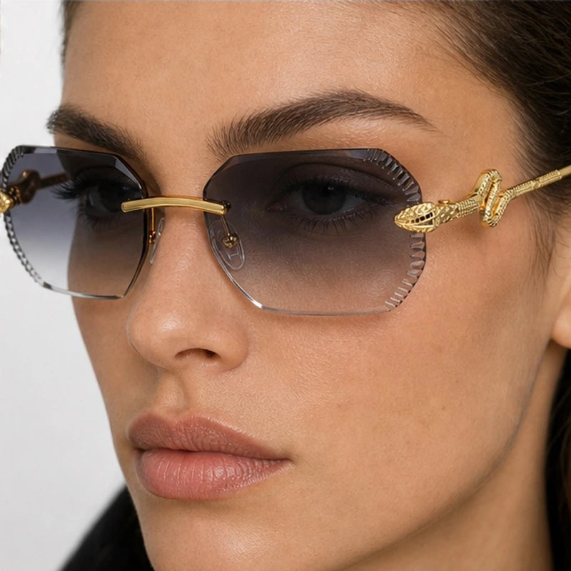 Cyrus Rimless Shades - Smoke - rimless sunglasses - Eric Muller - Image 3