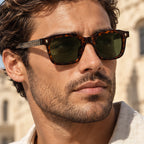 Dante Chunky Full-Rim Square Sunglasses - Tortoise - tinted lenses - Eric Muller - Image 3