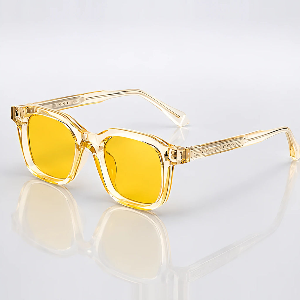 Dante Chunky Full-Rim Square Sunglasses - Lemon - Accessories > Sunglasses > Square Sunglasses - Eric Muller - Image 1