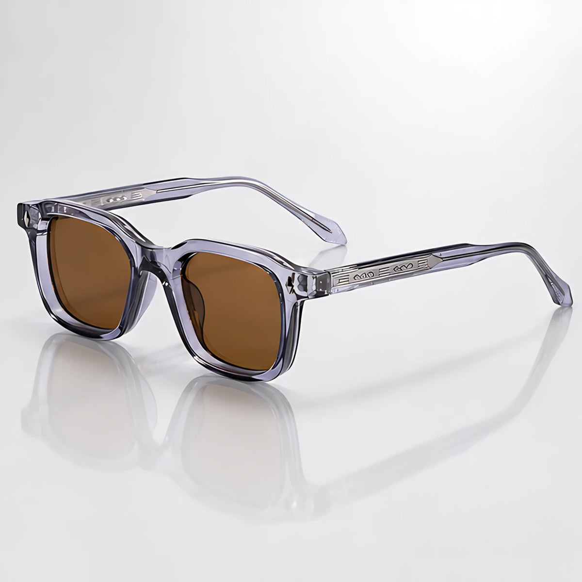 Dante Chunky Full-Rim Square Sunglasses - Gray - Accessories > Sunglasses > Square Sunglasses - Eric Muller - Image 1