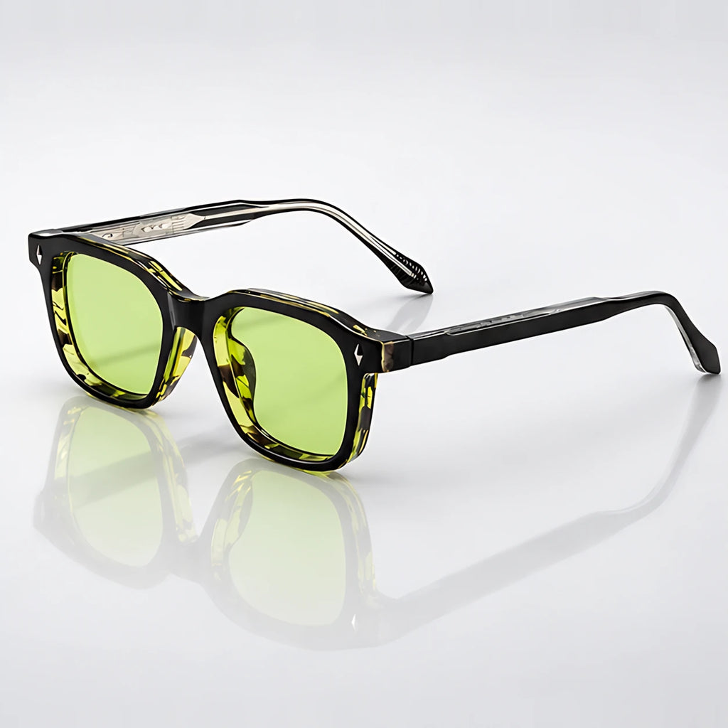Dante Chunky Full-Rim Square Sunglasses - Lime - Accessories > Sunglasses > Square Sunglasses - Eric Muller - Image 1