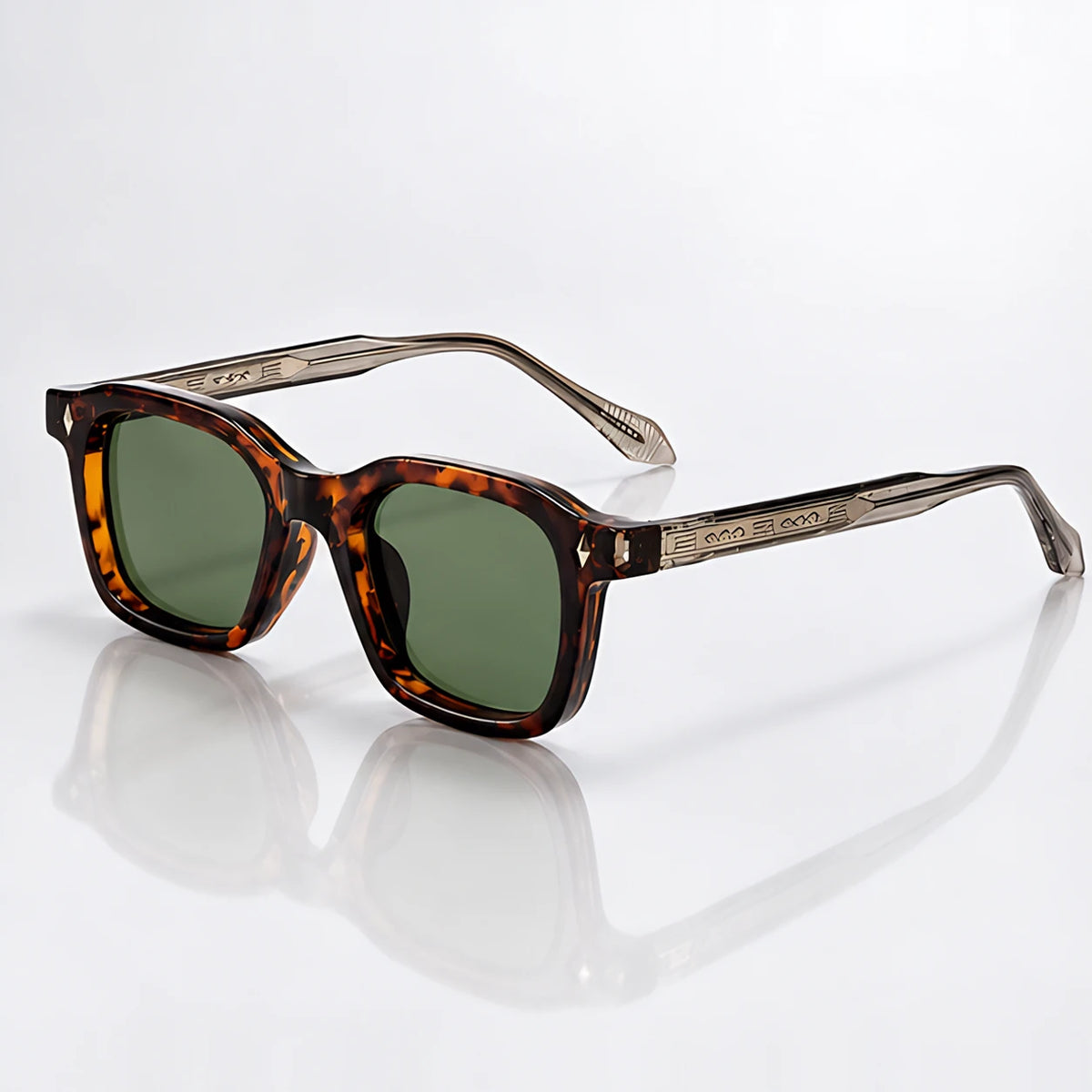 Dante Chunky Full-Rim Square Sunglasses - Tortoise - Accessories > Sunglasses > Square Sunglasses - Eric Muller - Image 1
