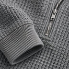 Darrow Men's Waffle-Knit Half-Zip Hoodie - Gray - hoodie - Eric Muller - Image 3