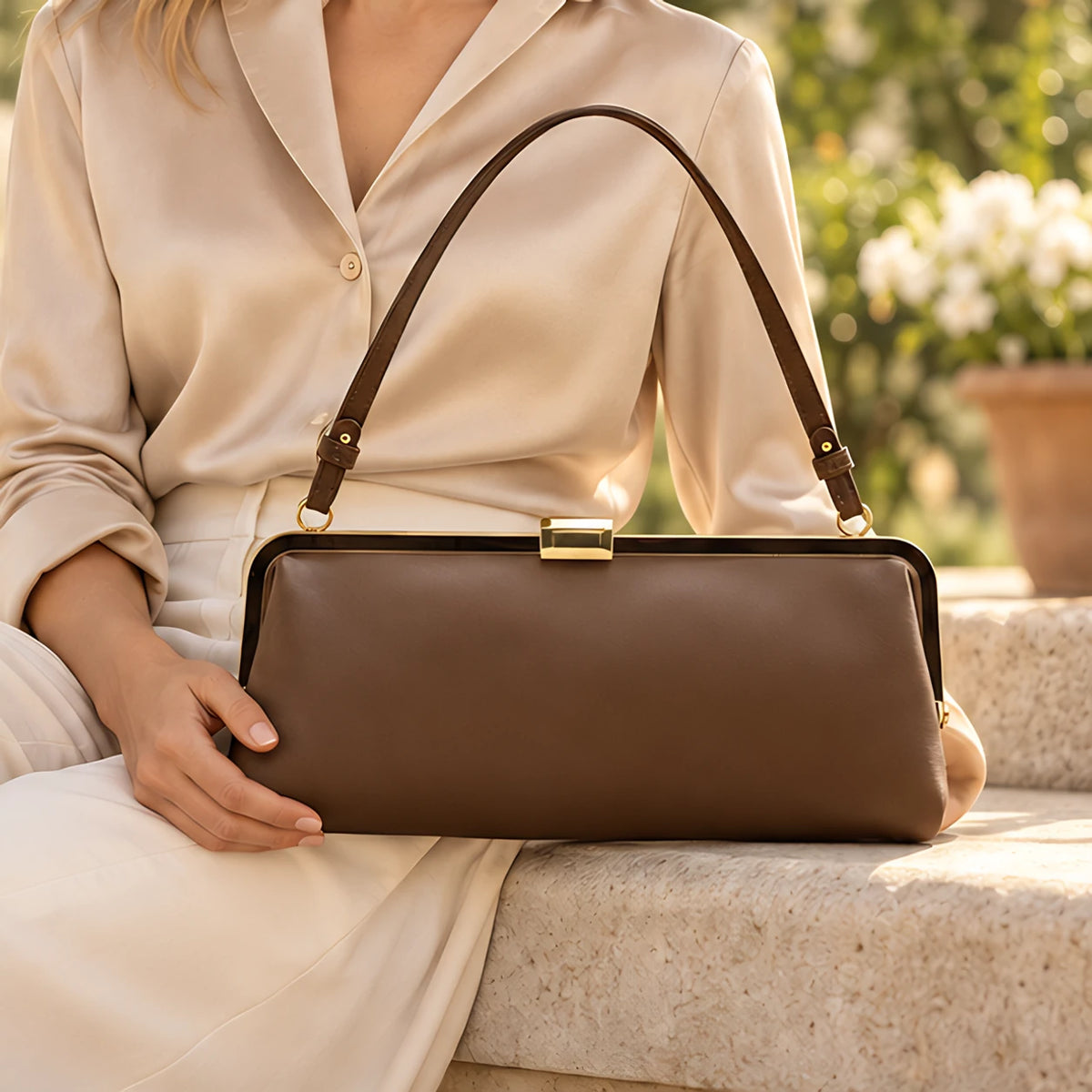 Demelza Women's Clasp-Frame Shoulder Bag - Clothing - Eric Muller - Image 4