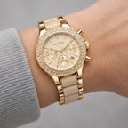 Doreva Women's Three-Subdial Quartz Watch - Gold - female - Eric Muller - Image 3