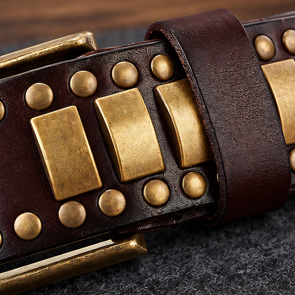 Dorian Men's Genuine Leather Statement Belt - Brown - men's accessories - Eric Muller - Image 4
