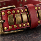 Dorian Men's Genuine Leather Statement Belt - Red - men's accessories - Eric Muller - Image 4