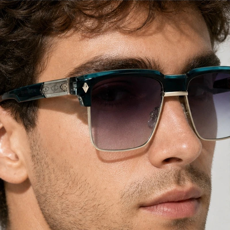 Duke Browline Shades - Teal - browline sunglasses - Eric Muller - Image 3