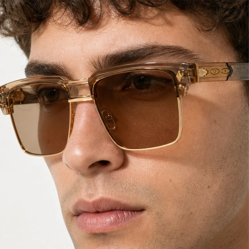 Duke Browline Shades - Amber - browline sunglasses - Eric Muller - Image 3