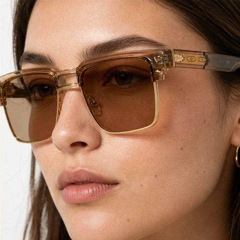 Duke Browline Shades - Amber - dual-material frame - Eric Muller - Image 4