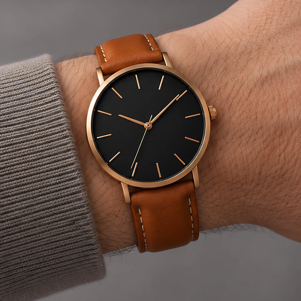 Dunbar Men's Classic Minimalist Watch 39mm - Charcoal Brown - male - Eric Muller - Image 3