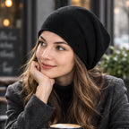 Elaraine Soft Cashmere Wool Beanie - Black - Accessories > Hats > Beanies - Eric Muller - Image 1
