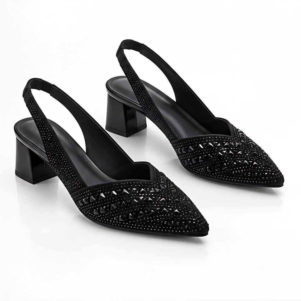 Eliza Rhinestone Block-Heel Slingback Pumps - Black - wap - Eric Muller - Image 2