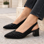 Eliza Rhinestone Block-Heel Slingback Pumps - Black - Heels - Eric Muller - Image 4