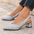 Eliza Rhinestone Block-Heel Slingback Pumps - Silver - Heels - Eric Muller - Image 4