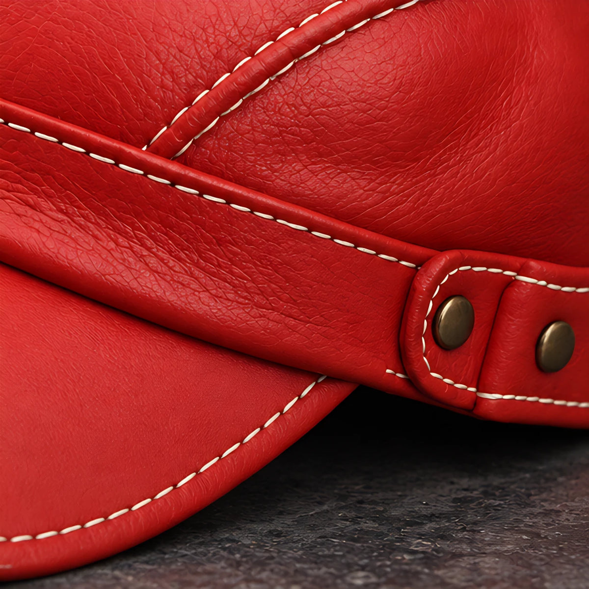 Ellery Men's Vintage-Inspired Leather Aviator Cap - Red - male - Eric Muller - Image 3