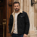Ellsworth Men's Sherpa Collar Utility Jacket - Black - Men's Clothing > Outerwear > Utility Jackets - Eric Muller - Image 1