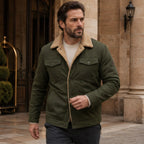 Ellsworth Men's Sherpa Collar Utility Jacket - Green - map - Eric Muller - Image 2