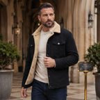 Ellsworth Men's Sherpa Collar Utility Jacket - Black - map - Eric Muller - Image 2