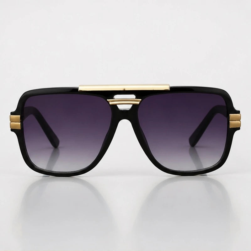 Elston Double-Bridge Square Sunglasses - Gradient Gray - BUNDLE_QTY_5 - Eric Muller - Image 2