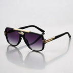 Elston Double-Bridge Square Sunglasses - Gradient Gray - Accessories > Sunglasses > Square Sunglasses - Eric Muller - Image 1