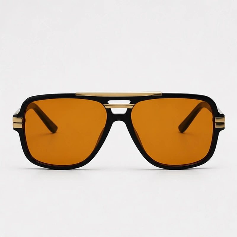 Elston Double-Bridge Square Sunglasses - Orange - BUNDLE_QTY_5 - Eric Muller - Image 2