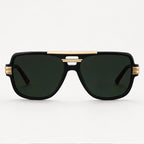 Elston Double-Bridge Square Sunglasses - Dark Green - BUNDLE_QTY_5 - Eric Muller - Image 2
