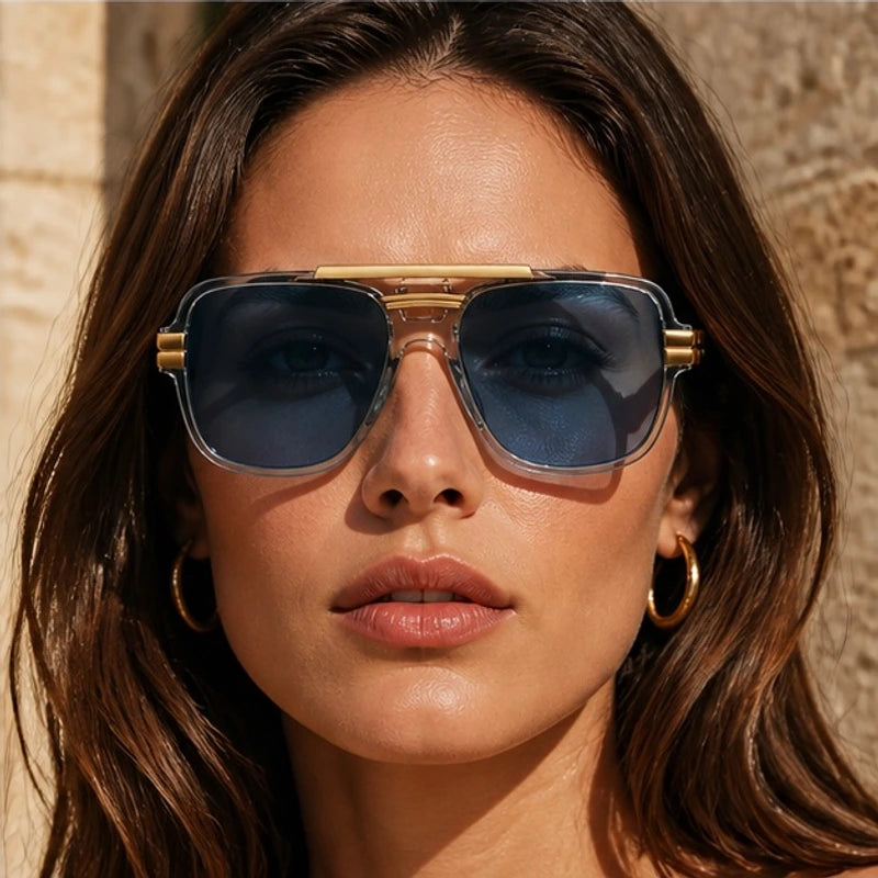 Elston Double-Bridge Square Sunglasses - All Colors | Buy 3 Get 2 For Free - eyewear-style:square - Eric Muller - Image 4