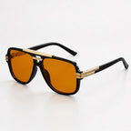 Elston Double-Bridge Square Sunglasses - Orange - Accessories > Sunglasses > Square Sunglasses - Eric Muller - Image 1
