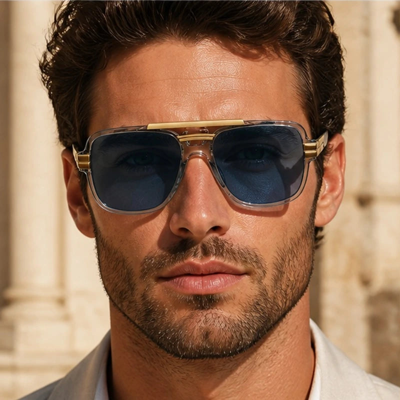 Elston Double-Bridge Square Sunglasses - All Colors | Buy 3 Get 2 For Free - Accessories > Sunglasses > Square Sunglasses - Eric Muller - Image 3