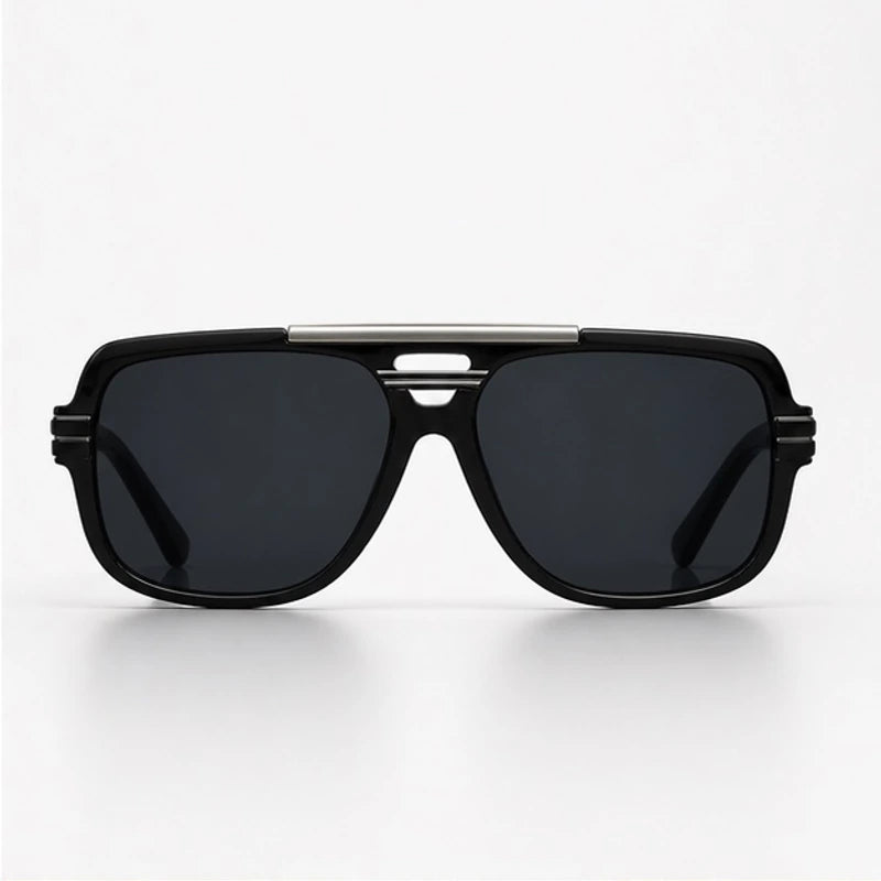 Elston Double-Bridge Square Sunglasses - Black - BUNDLE_QTY_5 - Eric Muller - Image 2