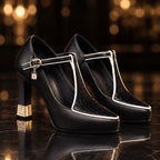 Elysande Women's Crystal-Heel T-Strap Pumps - Black - Women's Footwear > Heels > T-Strap Pumps - Eric Muller - Image 1