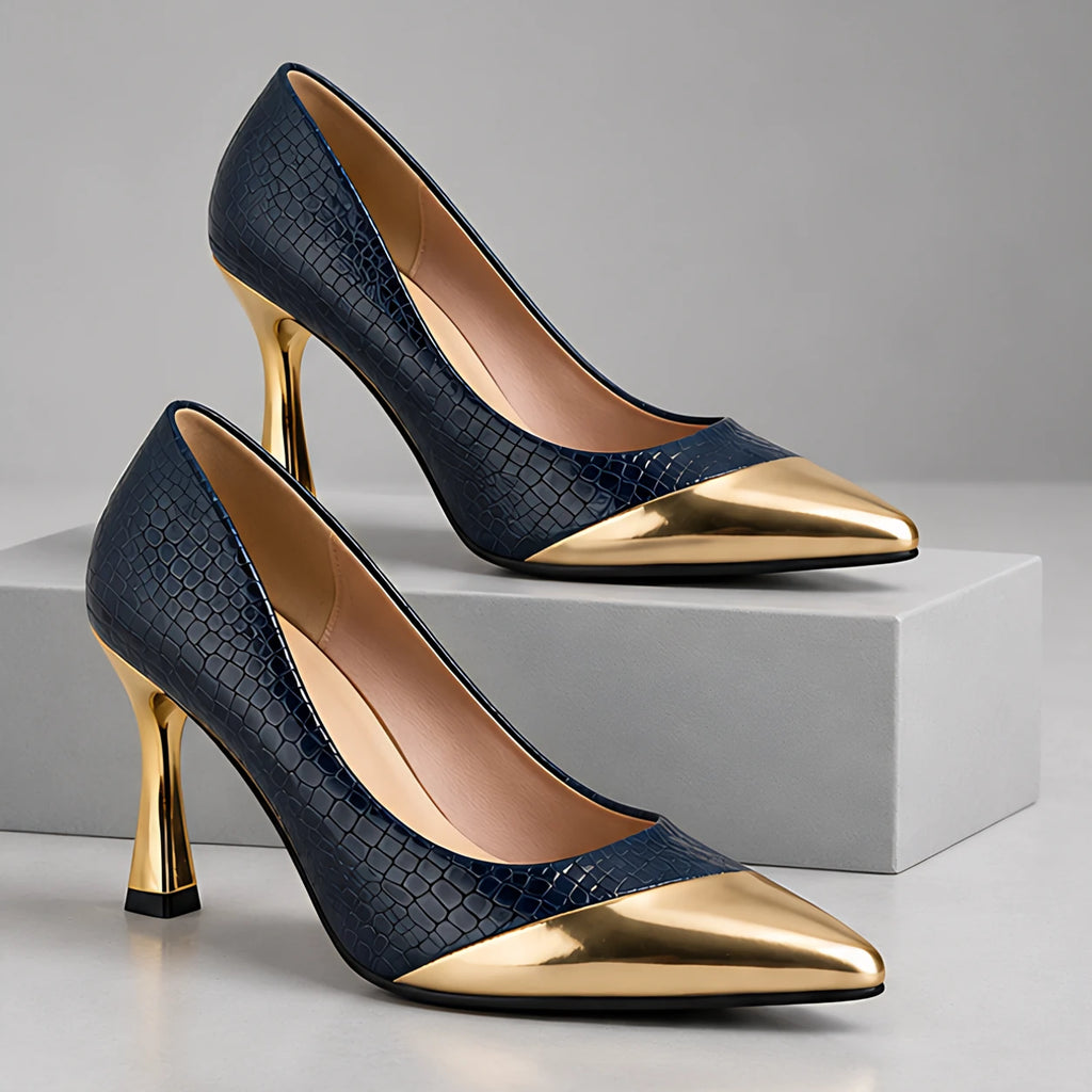 Emilia Women's Glossy Pointed-Toe Pumps - Marine - heels - Eric Muller - Image 5