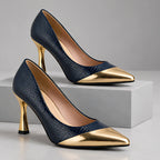 Emilia Women's Glossy Pointed-Toe Pumps - Marine - heels - Eric Muller - Image 5