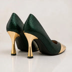Emilia Women's Glossy Pointed-Toe Pumps - Cypress - Footwear > Heels > Pointed-Toe Pumps - Eric Muller - Image 3