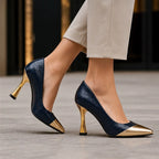 Emilia Women's Glossy Pointed-Toe Pumps - Marine - footwear - Eric Muller - Image 4