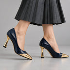 Emilia Women's Glossy Pointed-Toe Pumps - Marine - high heels - Eric Muller - Image 6