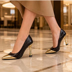 Emilia Women's Glossy Pointed-Toe Pumps - Umber - heels - Eric Muller - Image 5