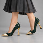 Emilia Women's Glossy Pointed-Toe Pumps - Cypress - pumps - Eric Muller - Image 7