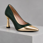 Emilia Women's Glossy Pointed-Toe Pumps - Cypress - pointed-toe pumps - Eric Muller - Image 9